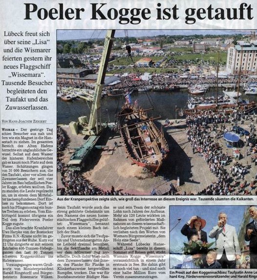 Zeitungsausschnitt Wismar 2004, Teil 1